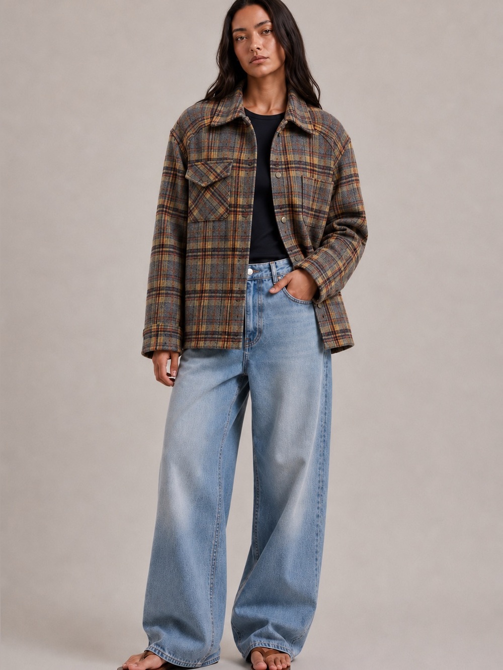 LYKKE WULLF PLAID SHACKET